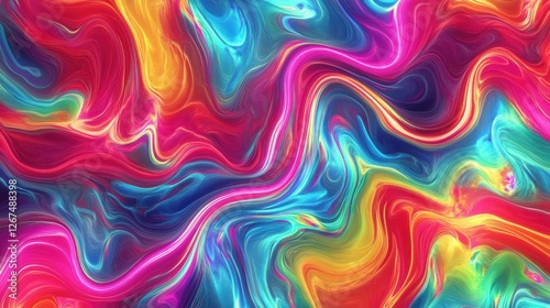 An abstract wavy psychedelic background image. photo