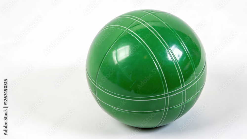 Green Bocce Ball on White Background Green Bocce Ball on White Background