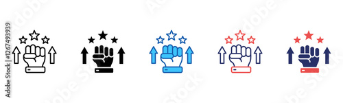 Motivation icon sheet multiple style collection