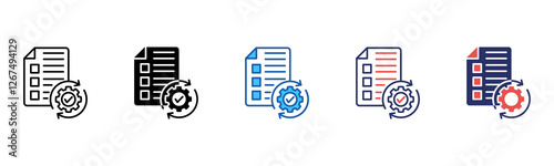 Execute icon sheet multiple style collection