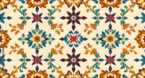 Ornamental Floral Seamless Pattern