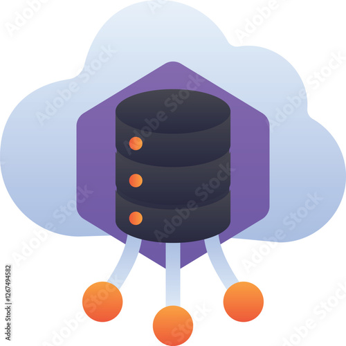 Gradient color illustration for Big data server