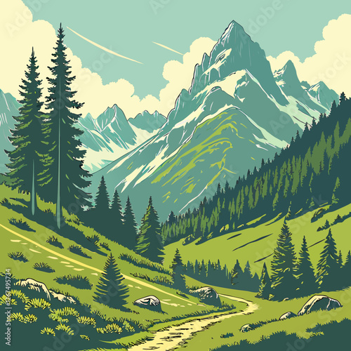 beautiful mountain scenery