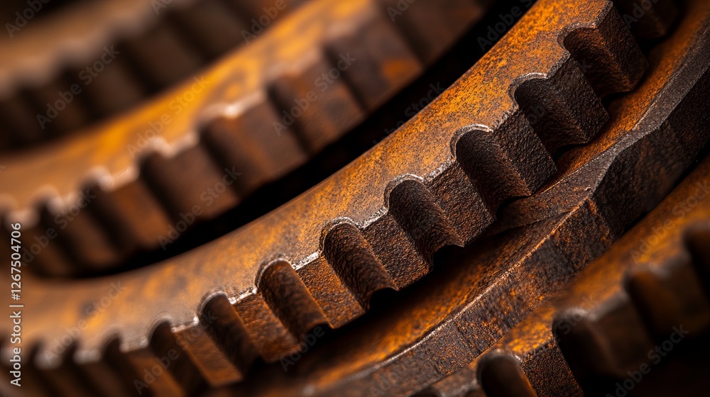 Close-up of rusty gears, showcasing intricate details and textures. Warm, earthy tones and a sense of age. Close-up of rusty gears, showcasing intricate details and textures. Warm, earthy tones and a sense of age.