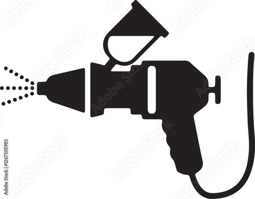 Illustration of a spray paint gun