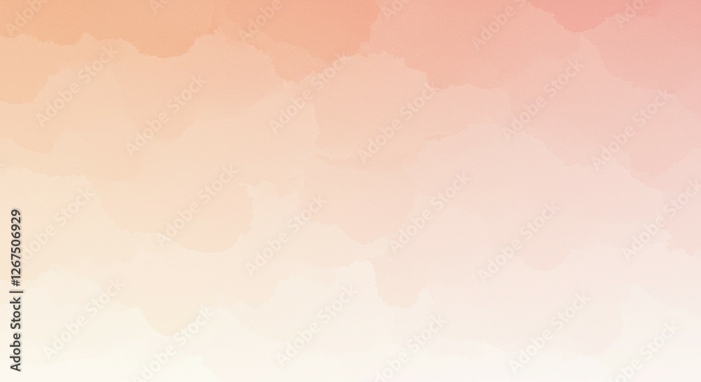 Fototapeta premium Abstract Peach and White Watercolor Background Texture Soft Pastel Gradient Elegant Design
