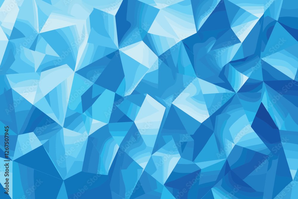 Obraz premium Blue triangles background. Abstract polygonal illustration, isolated on white background, Flat style vector illustration
