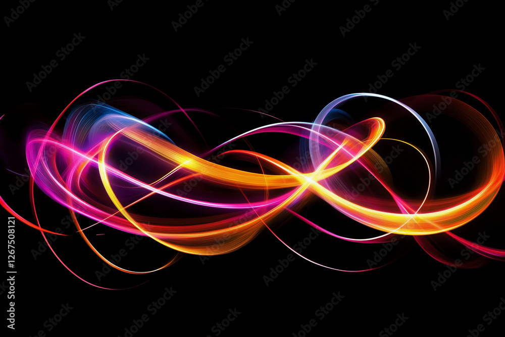 colorful, swirling line of light that appears to be moving. The colors are bright and vibrant, creating a sense of energy and excitement. The line seems to be moving in a continuous, fluid motion colorful, swirling line of light that appears to be moving. The colors are bright and vibrant, creating a sense of energy and excitement. The line seems to be moving in a continuous, fluid motion