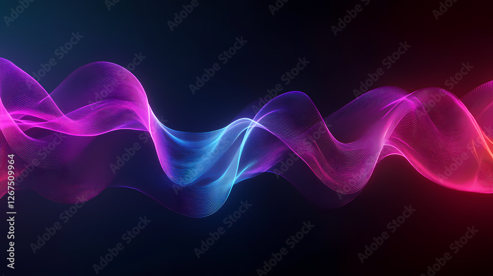 Abstract Wave Shapes with Gradient Effect Abstract Wave Shapes with Gradient Effect