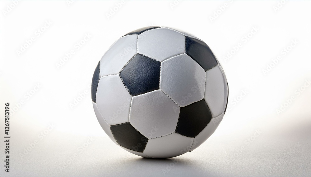 White soccer ball against white background. Generated image White soccer ball against white background. Generated image