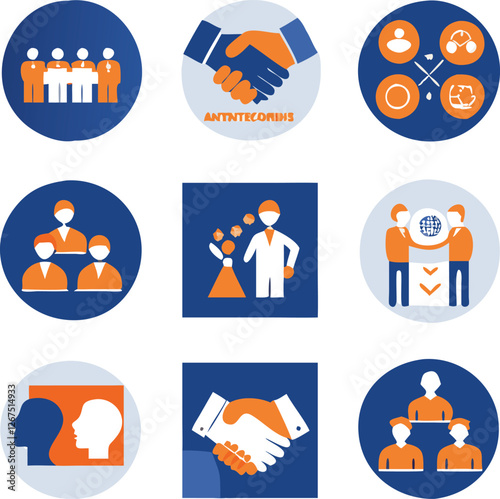 set of business people icons