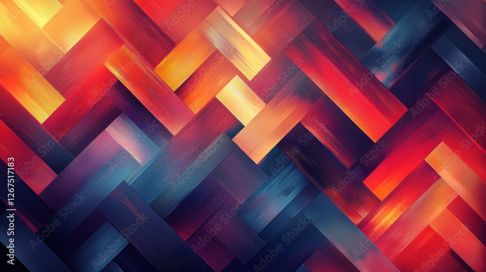 Fototapeta premium Colorful Abstract Pattern with Geometric Shapes and Textures