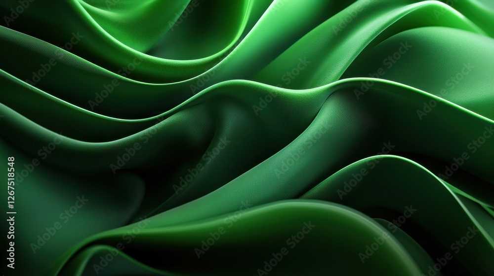 Fototapeta premium Green abstract dynamic background