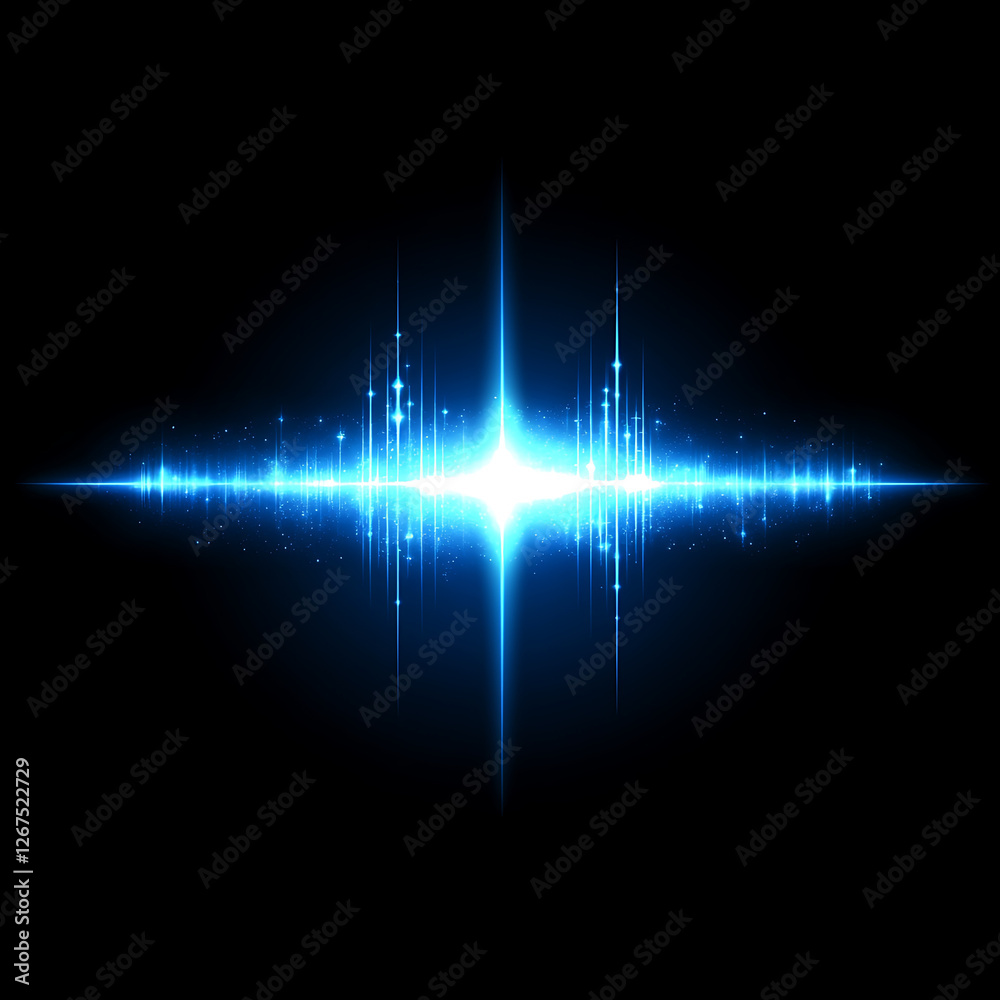 custom made wallpaper toronto digitalBurst of Radiant Light Emitting Luminous Beams and Sparkles on a Deep Black Backdrop Design Element