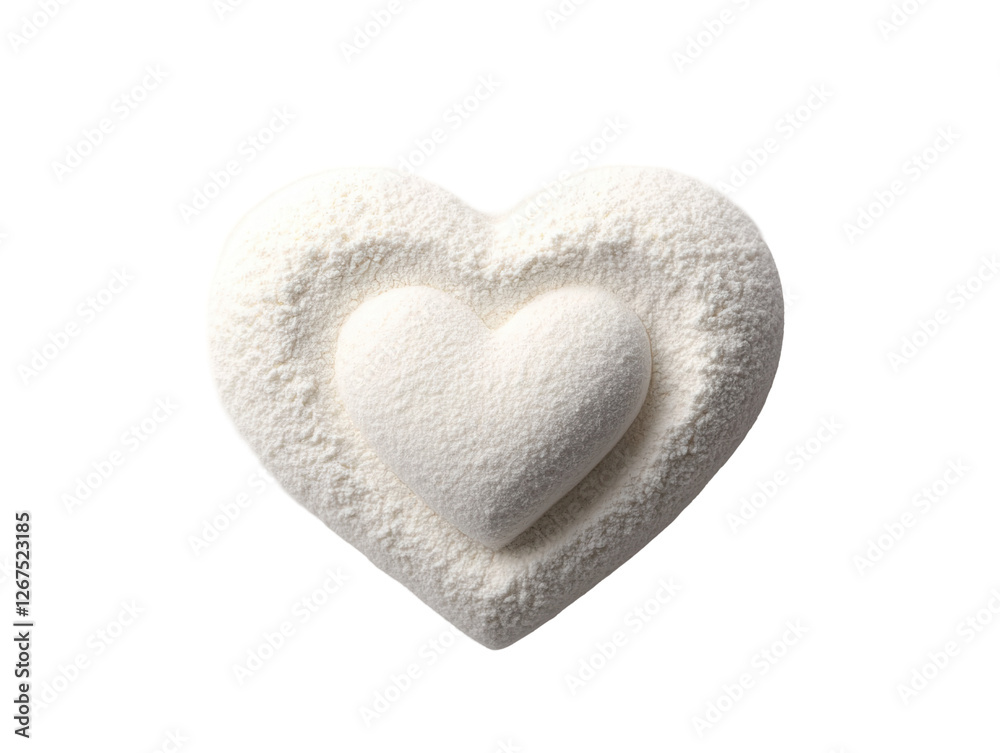 Fototapeta premium Heart-shaped bath bomb transparent background spa environment close-up view relaxation concept