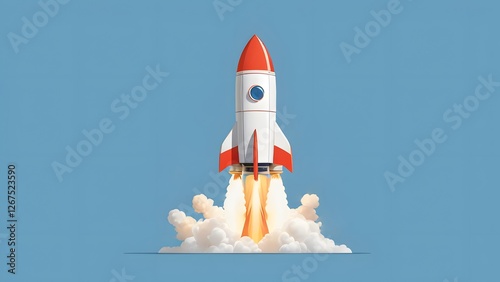 かっこいいロケットのイラスト