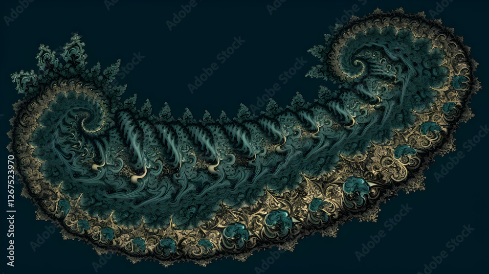 Obraz premium Exploring intricate fractal structures revealing infinite patterns and mesmerizing designs in a dark background