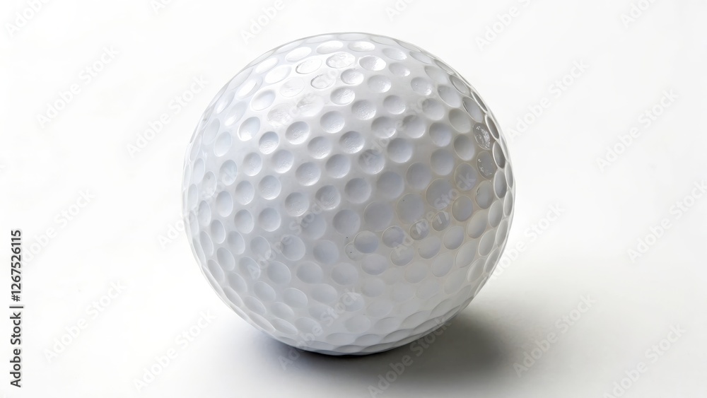White Golf Ball on White Background White Golf Ball on White Background