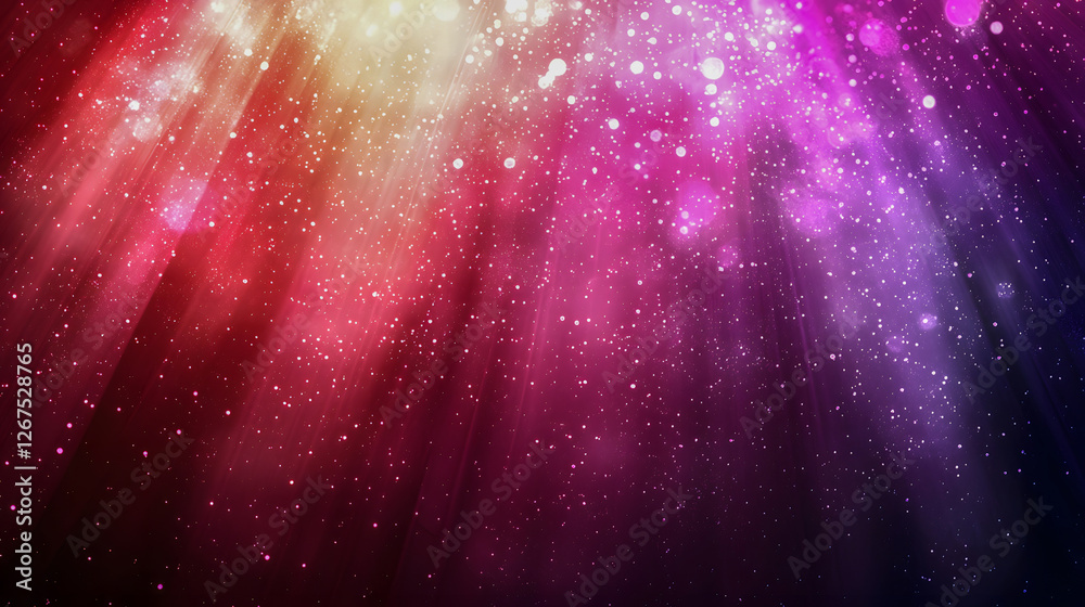 Fototapeta premium Colorful Abstract Background with Bright Rays and Glittering Particles