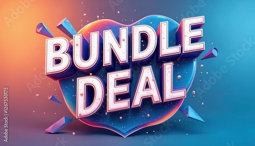 Vibrant promotional graphic showcasing a bundle deal with colorful 3D text against a gradient background