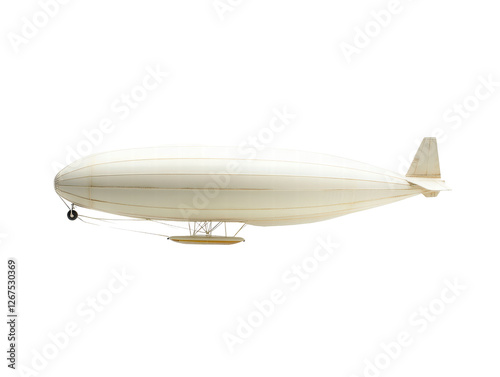 Isolated Vintage White Zeppelin photo