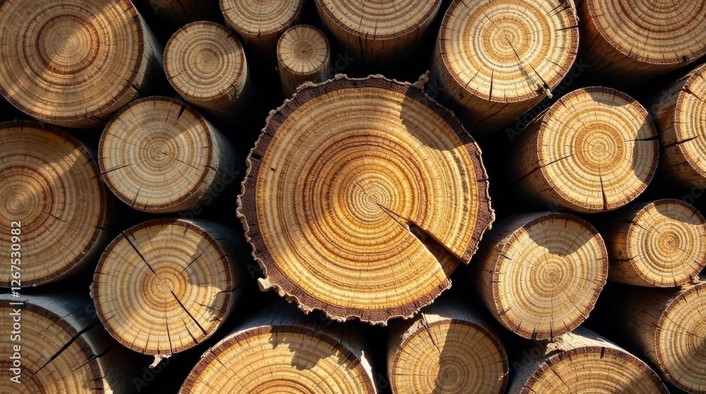 A captivating arrangement of concentric wood rings, showcasing the natural beauty and intricate patterns found within tree trunks, highlighting the essence of forestry and lumber A captivating arrangement of concentric wood rings, showcasing the natural beauty and intricate patterns found within tree trunks, highlighting the essence of forestry and lumber