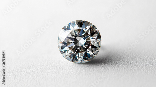 Elegant small cut diamond on white background