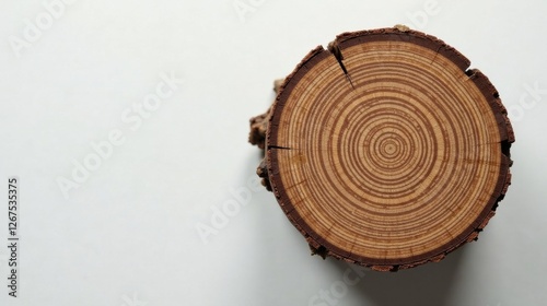 A Detailed Close-Up of a Cross-Section of Tree Trunk Revealing its Intricate Growth Rings