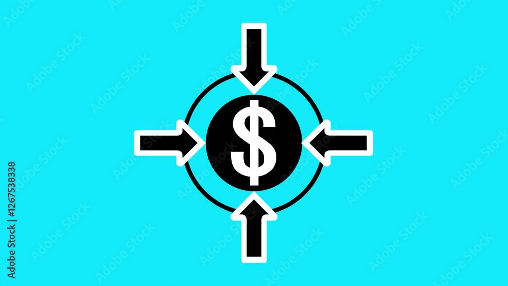 Financial management dollar symbol with arrow icon. dollar symbol. Financial management dollar symbol with arrow icon. dollar symbol.