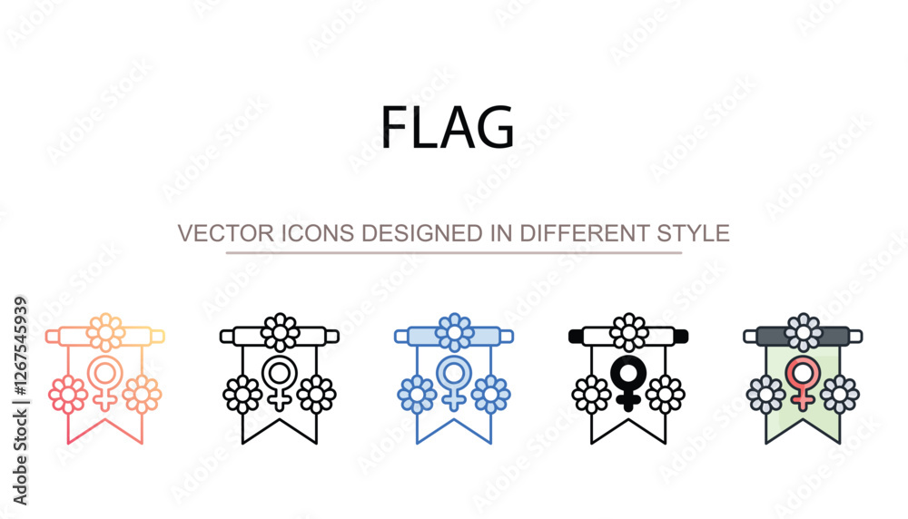 Flag icon design with white background stock illustration Flag icon design with white background stock illustration