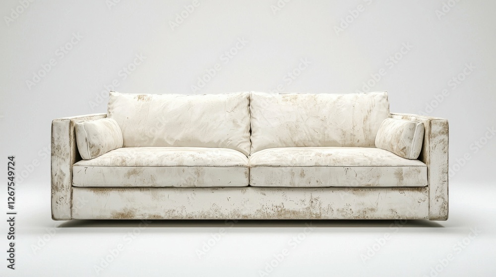 Obraz premium Distressed Off White Couch