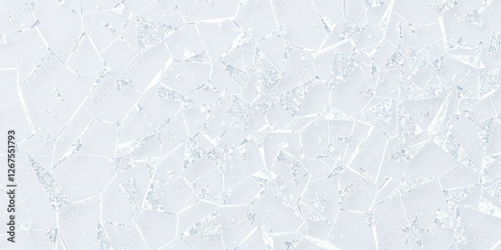 Obraz premium Luminous Glass Shard Glitter Adorned on Geometric Canvas