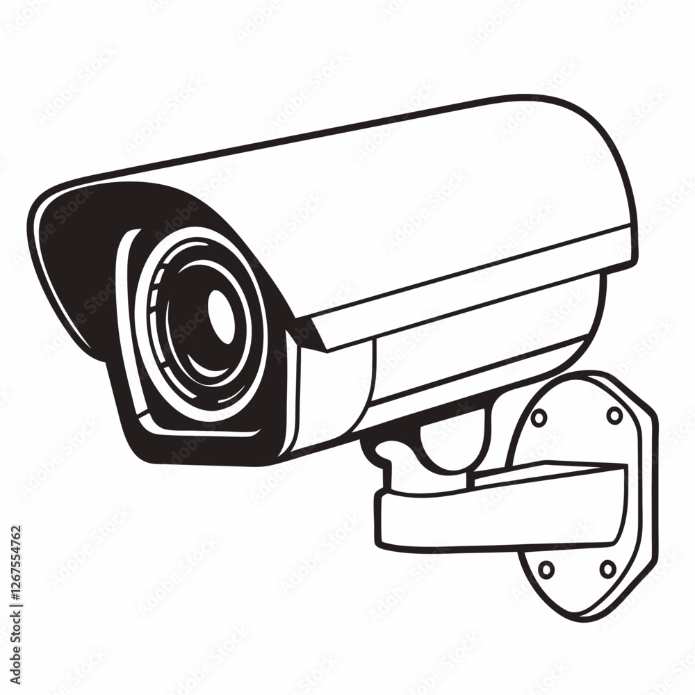 surveillance camera line icon vector, Security camera icon SVG surveillance camera line icon vector, Security camera icon SVG