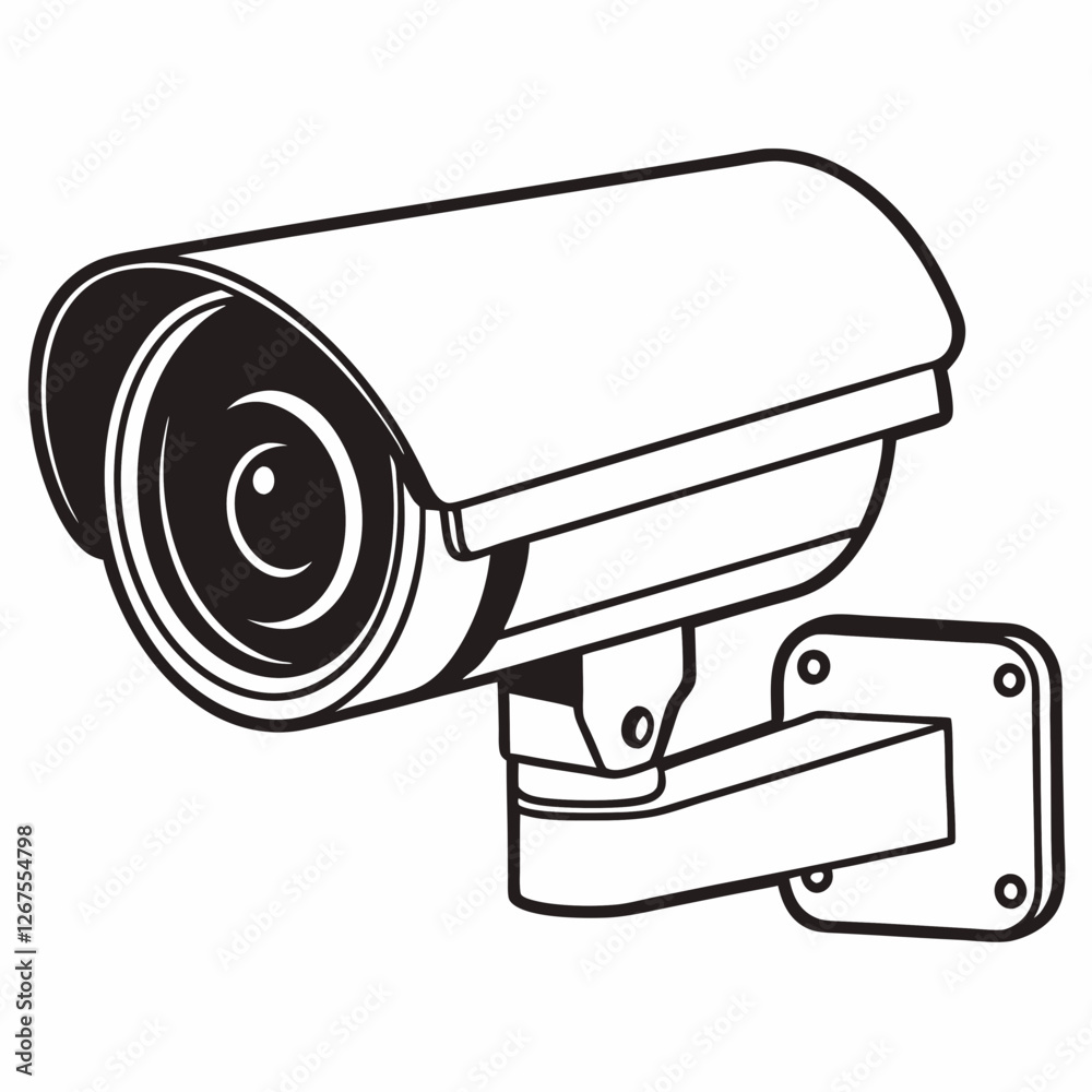 surveillance camera line icon vector, Security camera icon SVG surveillance camera line icon vector, Security camera icon SVG