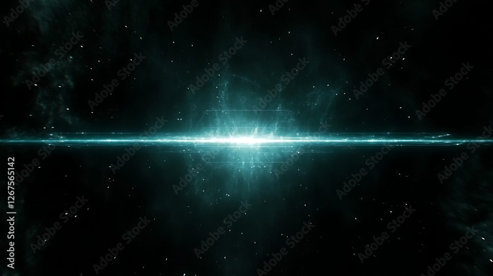 Obraz premium Cosmic Horizon Event of Light and Energy Streaming Across the Universe Creating a Visual Masterpiece