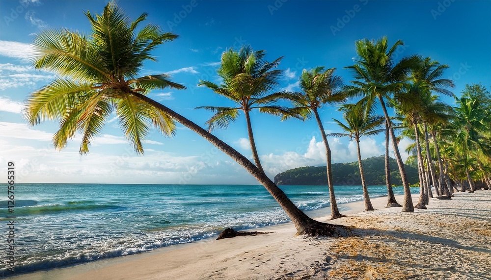 Fototapeta premium palm trees on the beach