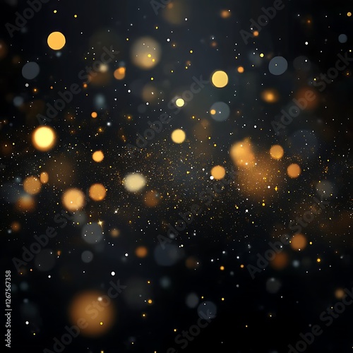 Wallpaper Mural Sparkling Gold and Silver Bokeh Background Abstract Torontodigital.ca