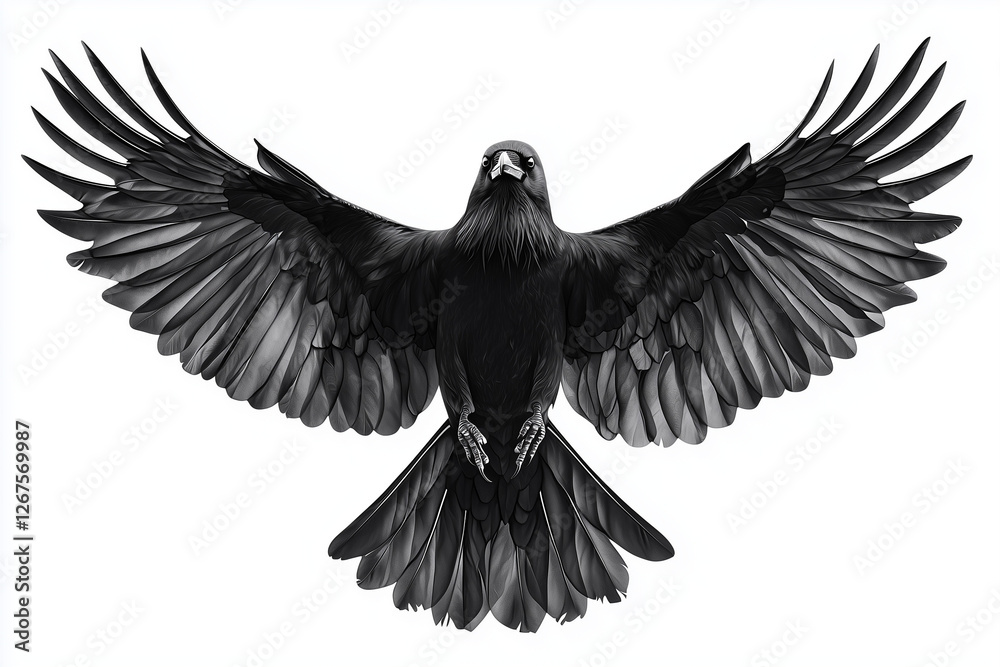 Obraz premium Crow in flight