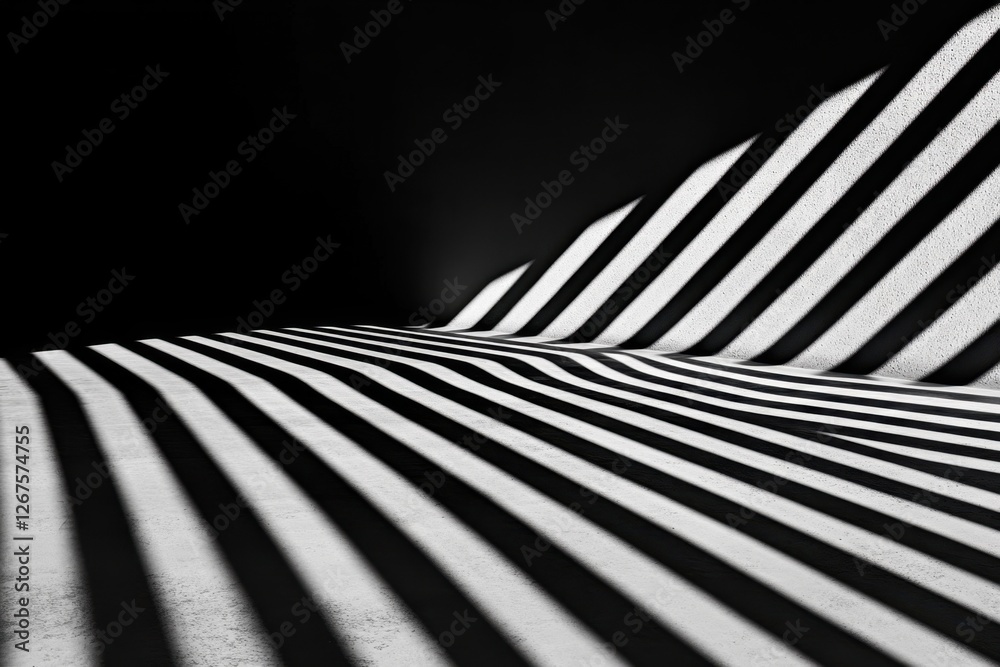 Naklejka premium Shadows light pattern creating abstract geometric design