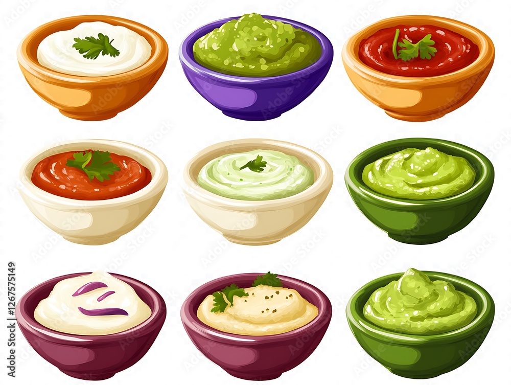 set of fresh vegetable salad set of fresh vegetable salad