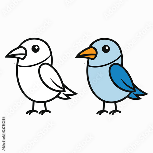 Wallpaper Mural A cute Bird Animal illustration vector  Torontodigital.ca