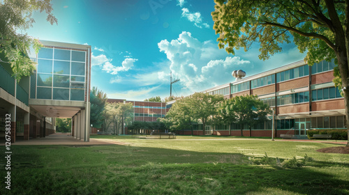 Fototapeta Naklejka Na Ścianę i Meble -  public school high school building