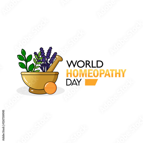 vector graphic of world homeopathy day for world homeopathy day celebration.