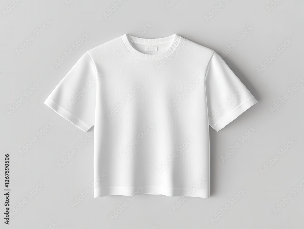 Women crop t-shirt mockup. Plain white t-shirt on a neutral background, showcasing a simple and modern design perfect for casual wear. Women crop t-shirt mockup. Plain white t-shirt on a neutral background, showcasing a simple and modern design perfect for casual wear.