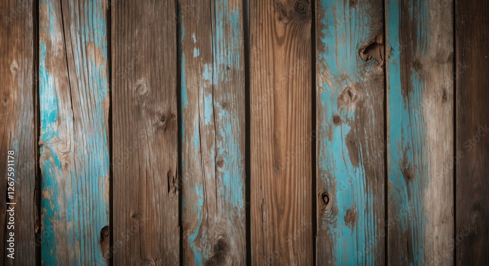 Wooden wall texture with blue and brown planks visible in grunge style ideal for backgrounds and design projects Copy Space Wooden wall texture with blue and brown planks visible in grunge style ideal for backgrounds and design projects Copy Space