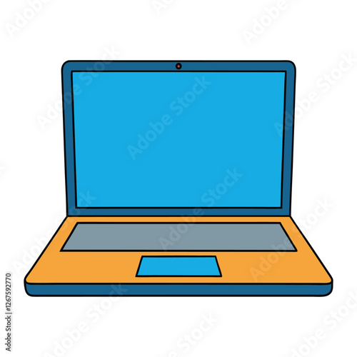 laptop computer with blue screen