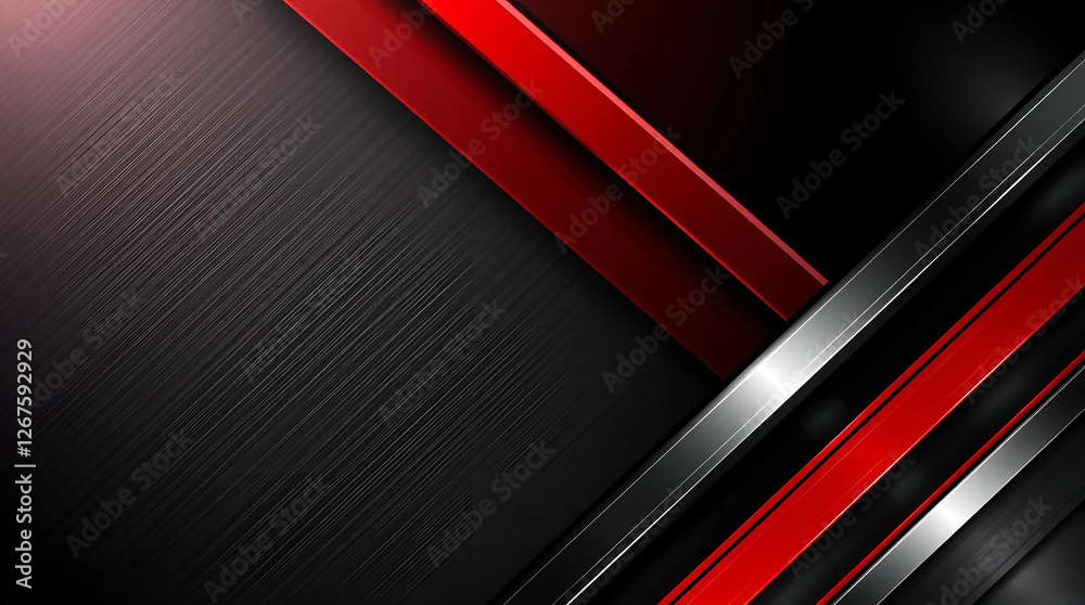 Sleek Abstract Geometric Background with Red, Black, and Silver Accents Sleek Abstract Geometric Background with Red, Black, and Silver Accents