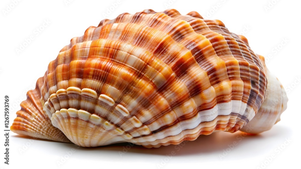 Single Seashell on White Background Single Seashell on White Background