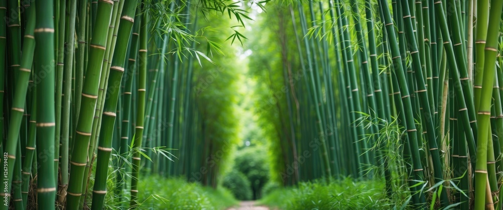 Bamboo Forest Pathway Lush Green Nature Background Tranquil Environment Garden Decor Fresh Growth Serenity Copy Space for Text Bamboo Forest Pathway Lush Green Nature Background Tranquil Environment Garden Decor Fresh Growth Serenity Copy Space for Text