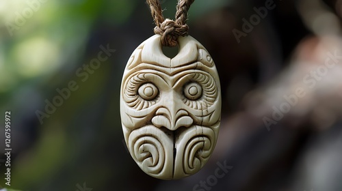 Intricate Maori Hei Tiki Pendant: A Symbol of Protection and Heritage photo
